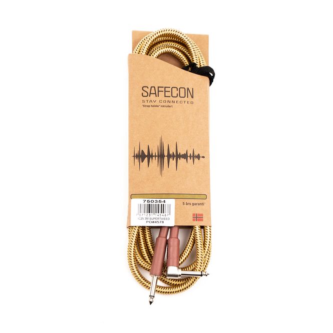 Hovedbilde SAFECON IC25 3m Vinkel/rett Kabel m/Tweed